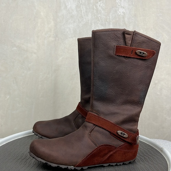 Merrell Haven Autumn Waterproof Brown Leather Boots Womens size 6 Grip sole - Picture 5 of 16